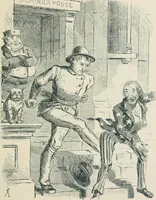 An illustration from A caricature history of Canadian politics : events from the union of 1841, as illustrated by cartoons from "Grip", and various other sources (1886)