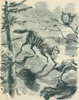 An illustration from A caricature history of Canadian politics : events from the union of 1841, as illustrated by cartoons from "Grip", and various other sources (1886)