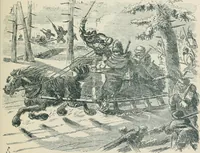 An illustration from A caricature history of Canadian politics : events from the union of 1841, as illustrated by cartoons from "Grip", and various other sources (1886)