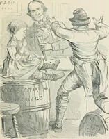 An illustration from A caricature history of Canadian politics : events from the union of 1841, as illustrated by cartoons from "Grip", and various other sources (1886)