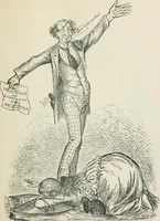 An illustration from A caricature history of Canadian politics : events from the union of 1841, as illustrated by cartoons from "Grip", and various other sources (1886)