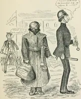 An illustration from A caricature history of Canadian politics : events from the union of 1841, as illustrated by cartoons from "Grip", and various other sources (1886)