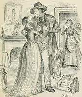 An illustration from A caricature history of Canadian politics : events from the union of 1841, as illustrated by cartoons from "Grip", and various other sources (1886)