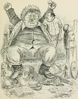 An illustration from A caricature history of Canadian politics : events from the union of 1841, as illustrated by cartoons from "Grip", and various other sources (1886)