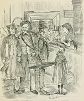 An illustration from A caricature history of Canadian politics : events from the union of 1841, as illustrated by cartoons from "Grip", and various other sources (1886)