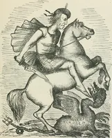 An illustration from A caricature history of Canadian politics : events from the union of 1841, as illustrated by cartoons from "Grip", and various other sources (1886)