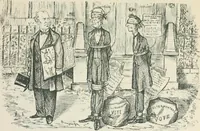 An illustration from A caricature history of Canadian politics : events from the union of 1841, as illustrated by cartoons from "Grip", and various other sources (1886)