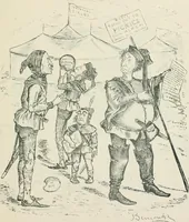 An illustration from A caricature history of Canadian politics : events from the union of 1841, as illustrated by cartoons from "Grip", and various other sources (1886)