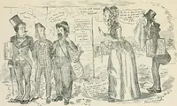 An illustration from A caricature history of Canadian politics : events from the union of 1841, as illustrated by cartoons from "Grip", and various other sources (1886)