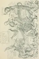 An illustration from A caricature history of Canadian politics : events from the union of 1841, as illustrated by cartoons from "Grip", and various other sources (1886)
