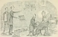 An illustration from A caricature history of Canadian politics : events from the union of 1841, as illustrated by cartoons from "Grip", and various other sources (1886)