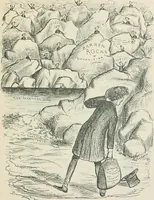 An illustration from A caricature history of Canadian politics : events from the union of 1841, as illustrated by cartoons from "Grip", and various other sources (1886)