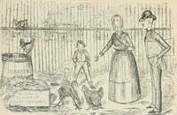 An illustration from A caricature history of Canadian politics : events from the union of 1841, as illustrated by cartoons from "Grip", and various other sources (1886)