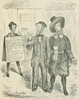 An illustration from A caricature history of Canadian politics : events from the union of 1841, as illustrated by cartoons from "Grip", and various other sources (1886)