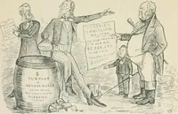 An illustration from A caricature history of Canadian politics : events from the union of 1841, as illustrated by cartoons from "Grip", and various other sources (1886)