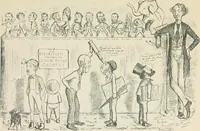 An illustration from A caricature history of Canadian politics : events from the union of 1841, as illustrated by cartoons from "Grip", and various other sources (1886)