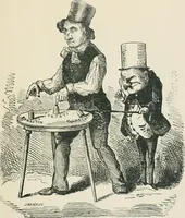 An illustration from A caricature history of Canadian politics : events from the union of 1841, as illustrated by cartoons from "Grip", and various other sources (1886)