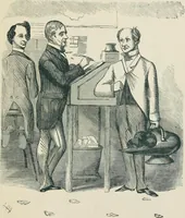 An illustration from A caricature history of Canadian politics : events from the union of 1841, as illustrated by cartoons from "Grip", and various other sources (1886)