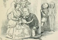 An illustration from A caricature history of Canadian politics : events from the union of 1841, as illustrated by cartoons from "Grip", and various other sources (1886)