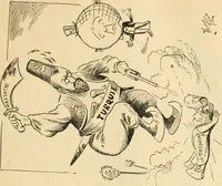 An illustration from Caricature politique au Canada = Free lance political caricature in Canada (1904)