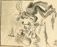An illustration from Caricature politique au Canada = Free lance political caricature in Canada (1904)