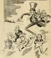 An illustration from Caricature politique au Canada = Free lance political caricature in Canada (1904)
