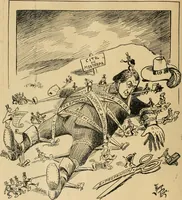An illustration from Caricature politique au Canada = Free lance political caricature in Canada (1904)