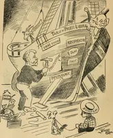 An illustration from Caricature politique au Canada = Free lance political caricature in Canada (1904)