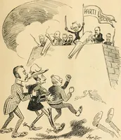 An illustration from Caricature politique au Canada = Free lance political caricature in Canada (1904)