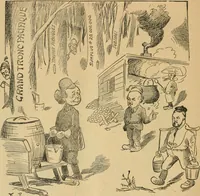 An illustration from Caricature politique au Canada = Free lance political caricature in Canada (1904)