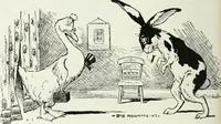 An illustration from Caricature; wit and humor of a nation in picture, song and story (1911)