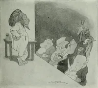 An illustration from Caricature; wit and humor of a nation in picture, song and story (1911)