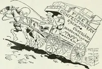 An illustration from Caricature; wit and humor of a nation in picture, song and story (1911)