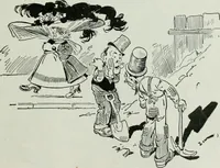 An illustration from Caricature; wit and humor of a nation in picture, song and story (1911)