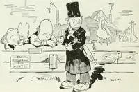 An illustration from Caricature; wit and humor of a nation in picture, song and story (1911)