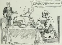 An illustration from Caricature; wit and humor of a nation in picture, song and story (1911)