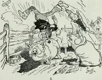 An illustration from Caricature; wit and humor of a nation in picture, song and story (1911)