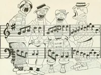 An illustration from Caricature; wit and humor of a nation in picture, song and story (1911)