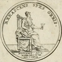 Picture 46 of 77 from Caroli Gustavi Heraei sacrae caes., majest., consiliarii, & rei antiquae, nec non feriundis numismatibus praefecti, Inscriptiones et symbola varii argumenti (1734), leaf 104