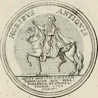 Picture 13 of 77 from Caroli Gustavi Heraei sacrae caes., majest., consiliarii, & rei antiquae, nec non feriundis numismatibus praefecti, Inscriptiones et symbola varii argumenti (1734), leaf 32
