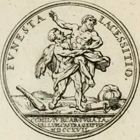 Picture 17 of 77 from Caroli Gustavi Heraei sacrae caes., majest., consiliarii, & rei antiquae, nec non feriundis numismatibus praefecti, Inscriptiones et symbola varii argumenti (1734), leaf 40