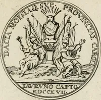 Picture 18 of 77 from Caroli Gustavi Heraei sacrae caes., majest., consiliarii, & rei antiquae, nec non feriundis numismatibus praefecti, Inscriptiones et symbola varii argumenti (1734), leaf 42
