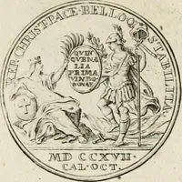 Picture 19 of 77 from Caroli Gustavi Heraei sacrae caes., majest., consiliarii, & rei antiquae, nec non feriundis numismatibus praefecti, Inscriptiones et symbola varii argumenti (1734), leaf 44