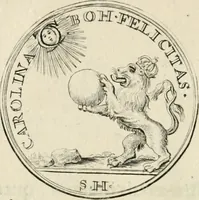 Picture 32 of 77 from Caroli Gustavi Heraei sacrae caes., majest., consiliarii, & rei antiquae, nec non feriundis numismatibus praefecti, Inscriptiones et symbola varii argumenti (1734), leaf 71