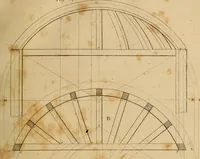 An illustration from The carpenter's new guide: being a complete book of lines for carpentry and joinery. Treating fully on practical geometry, soffits, brick and plaster groins ... with a great variety of designs for roofs, trussed girders ... with many other things entirely new: the whole founded on true geometrical principles; the theory and practice well explained and fully exemplified on eighty-four copper-plates; including some observations and calculations on the strength of timber (1830)