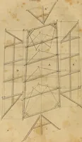An illustration from The carpenter's new guide: being a complete book of lines for carpentry and joinery. Treating fully on practical geometry, soffits, brick and plaster groins ... with a great variety of designs for roofs, trussed girders ... with many other things entirely new: the whole founded on true geometrical principles; the theory and practice well explained and fully exemplified on eighty-four copper-plates; including some observations and calculations on the strength of timber (1830)