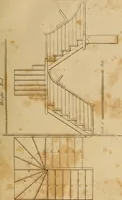 An illustration from The carpenter's new guide: being a complete book of lines for carpentry and joinery. Treating fully on practical geometry, soffits, brick and plaster groins ... with a great variety of designs for roofs, trussed girders ... with many other things entirely new: the whole founded on true geometrical principles; the theory and practice well explained and fully exemplified on eighty-four copper-plates; including some observations and calculations on the strength of timber (1830)