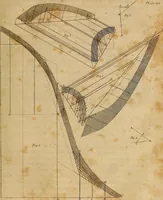 An illustration from The carpenter's new guide: being a complete book of lines for carpentry and joinery. Treating fully on practical geometry, soffits, brick and plaster groins ... with a great variety of designs for roofs, trussed girders ... with many other things entirely new: the whole founded on true geometrical principles; the theory and practice well explained and fully exemplified on eighty-four copper-plates; including some observations and calculations on the strength of timber (1830)