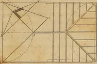 An illustration from The carpenter's new guide: being a complete book of lines for carpentry and joinery. Treating fully on practical geometry, soffits, brick and plaster groins ... with a great variety of designs for roofs, trussed girders ... with many other things entirely new: the whole founded on true geometrical principles; the theory and practice well explained and fully exemplified on eighty-four copper-plates; including some observations and calculations on the strength of timber (1830)