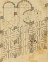 An illustration from The carpenter's new guide: being a complete book of lines for carpentry and joinery. Treating fully on practical geometry, soffits, brick and plaster groins ... with a great variety of designs for roofs, trussed girders ... with many other things entirely new: the whole founded on true geometrical principles; the theory and practice well explained and fully exemplified on eighty-four copper-plates; including some observations and calculations on the strength of timber (1830)